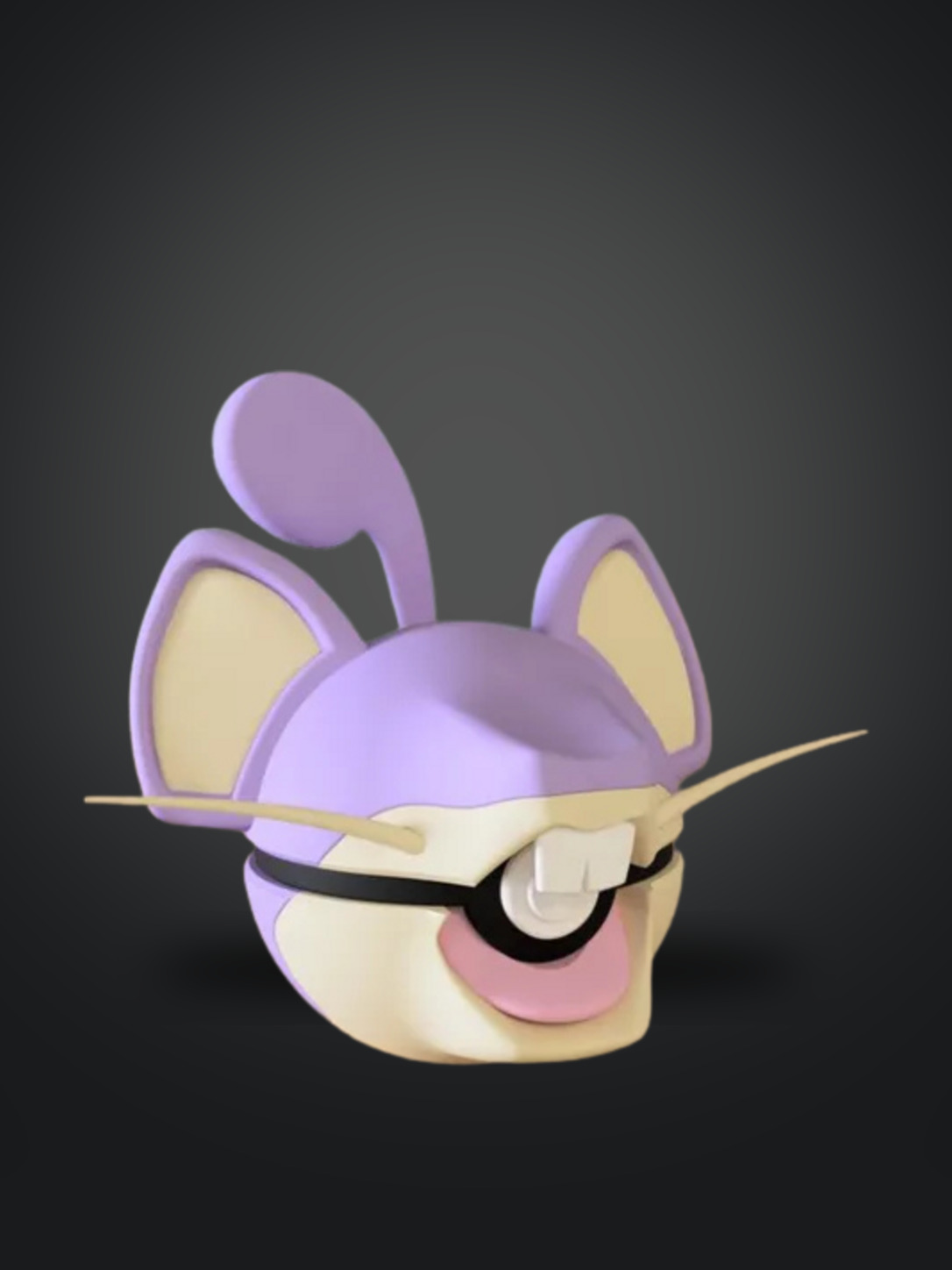 Vista frontal de la pokebola Rattata