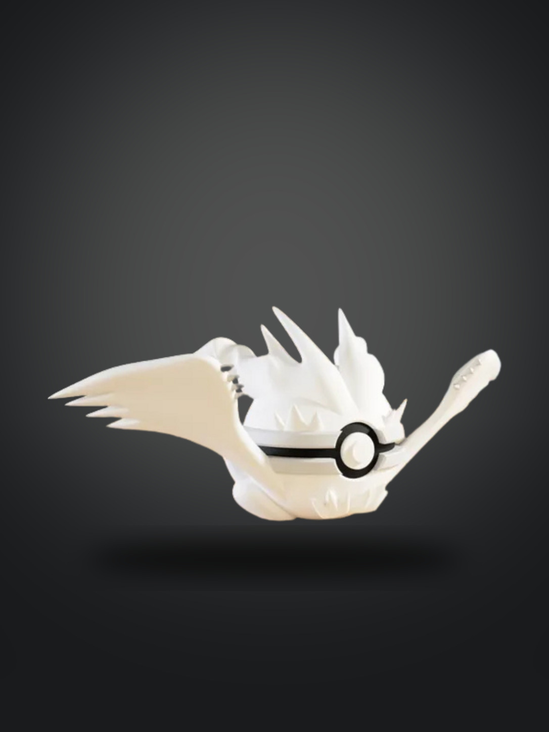 Vista frontal de la pokebola Reshiram