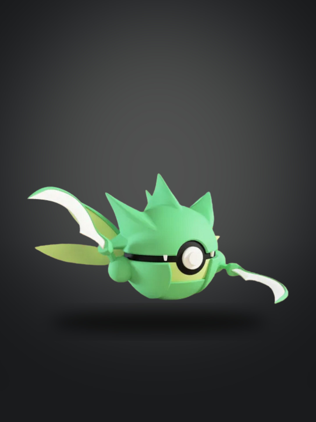 Vista frontal de la pokebola Scyther
