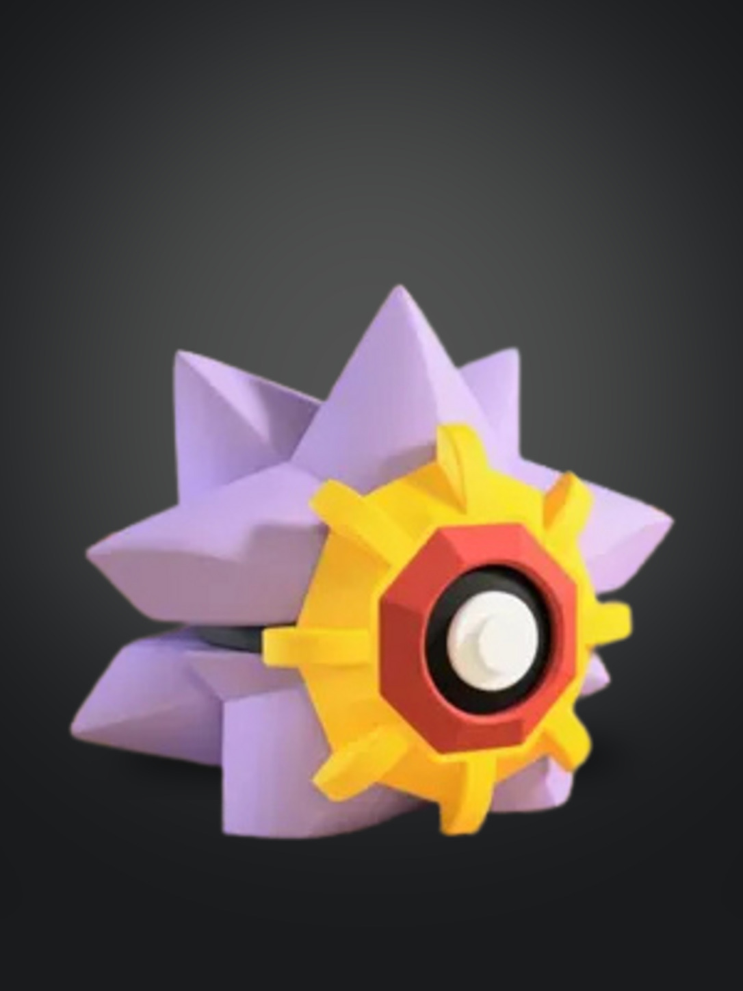 Vista frontal de la pokebola Starmie