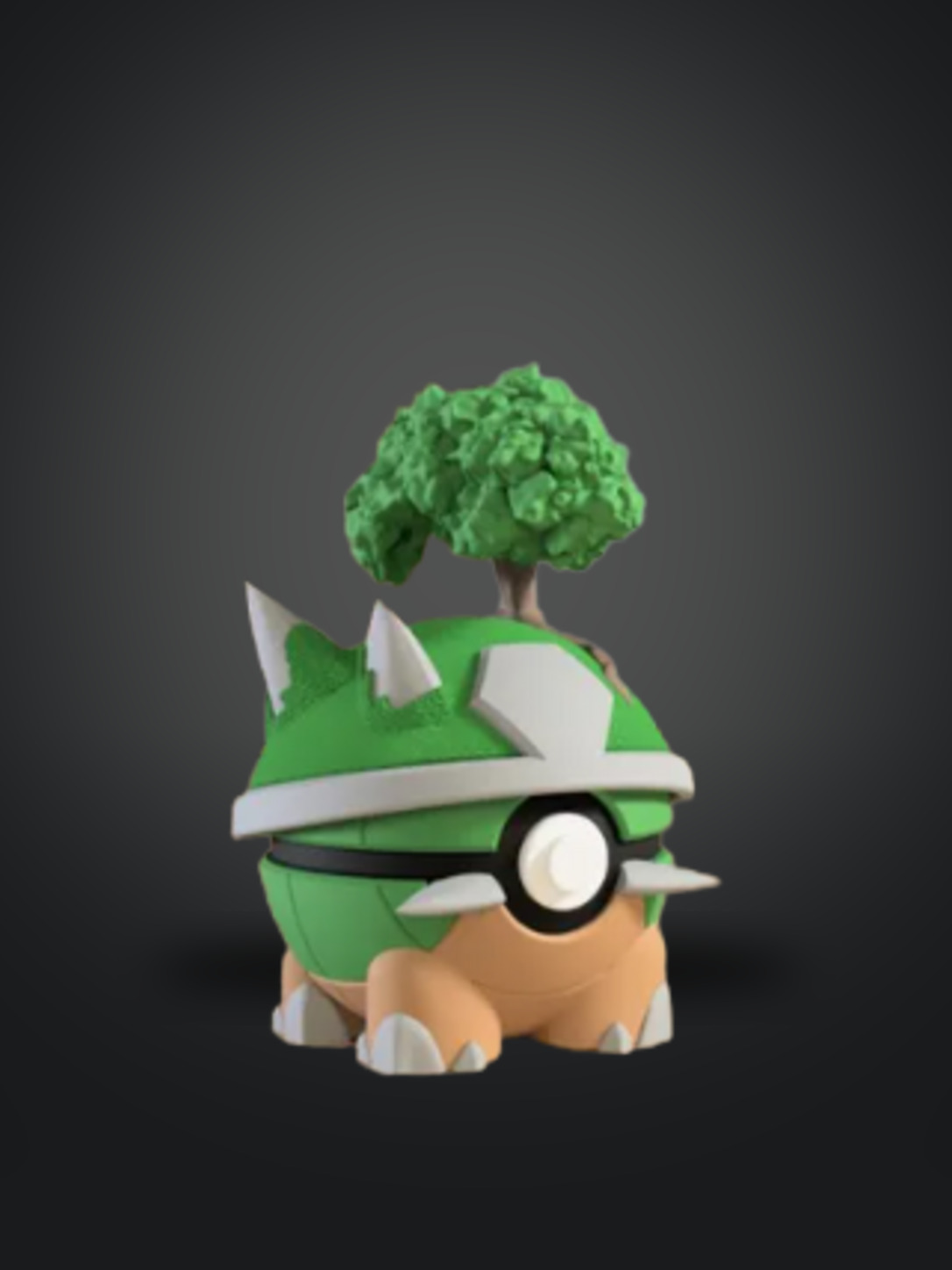 Vista frontal de la pokebola Torterra