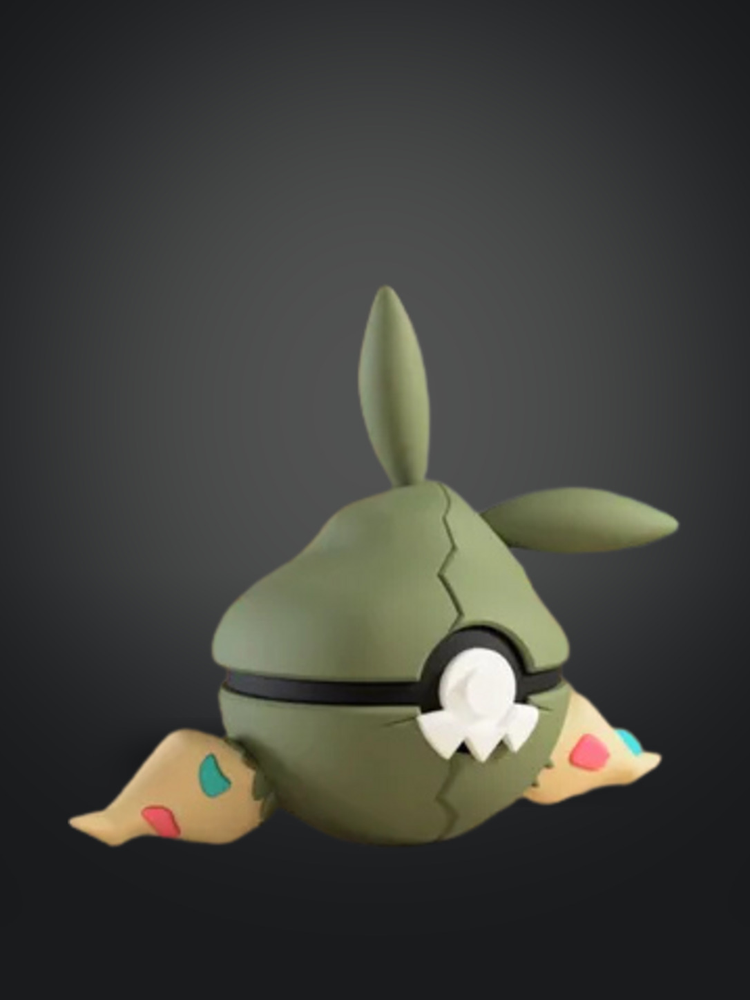 Vista frontal de la pokebola Trubbish