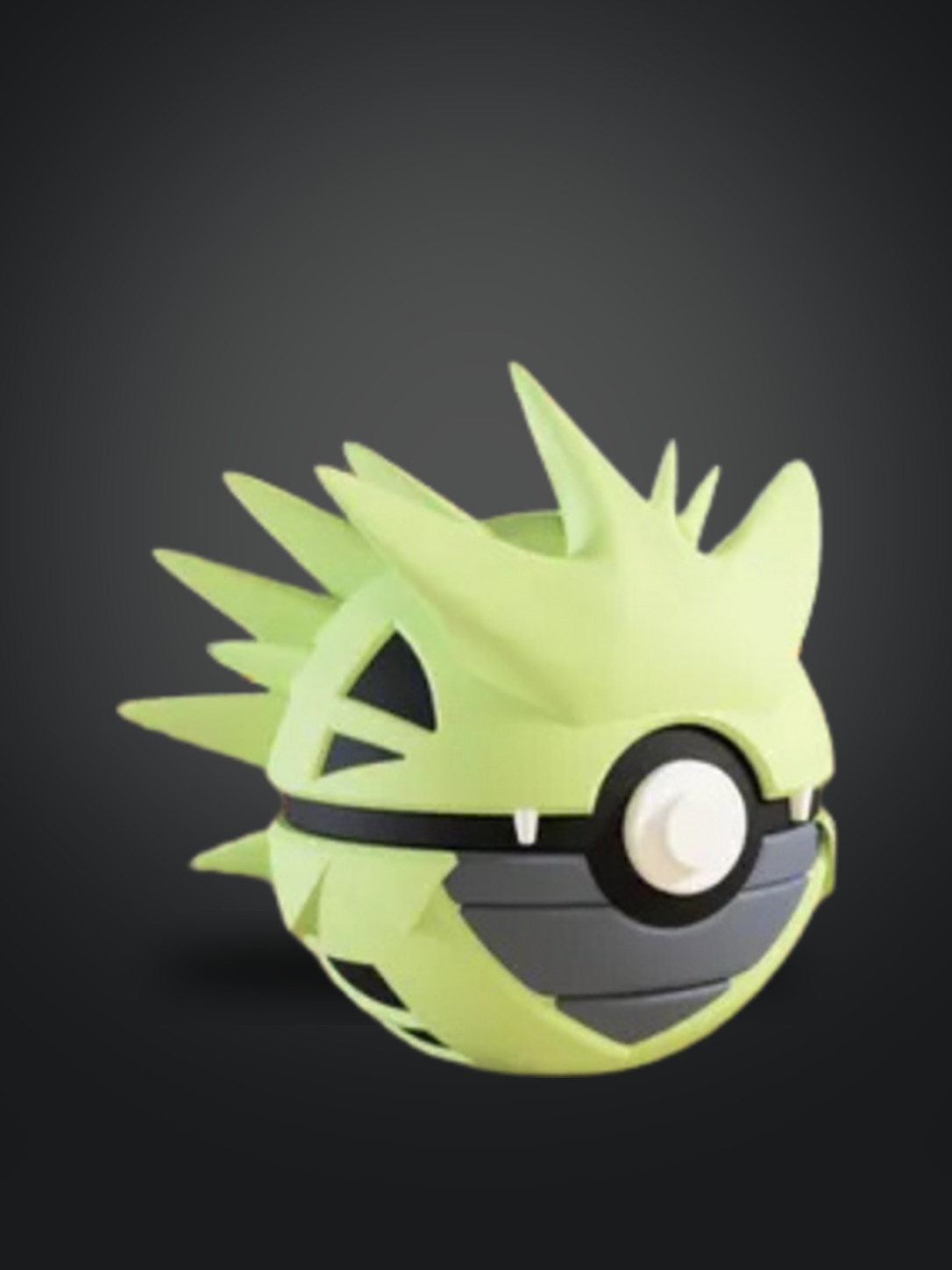 Vista frontal de la pokebola Tyranitar