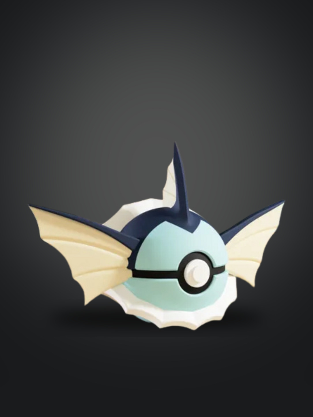 Vista frontal de la pokebola Vaporeon
