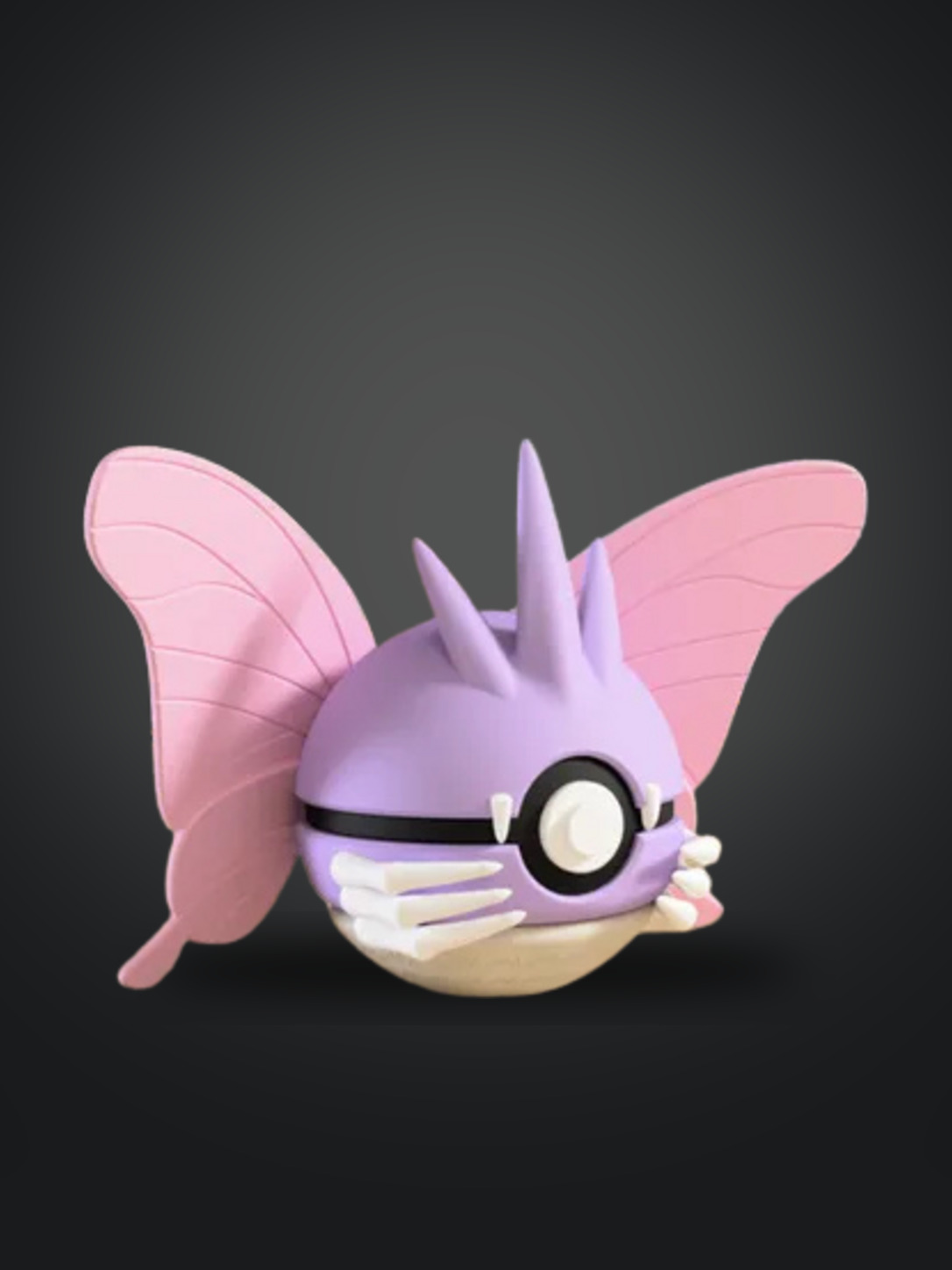 Vista frontal de la pokebola Venomoth