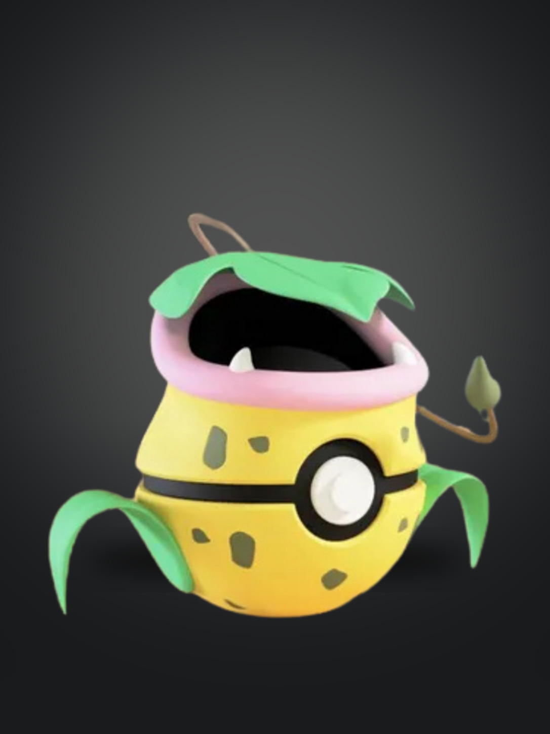 Vista frontal de la pokebola Victreebel