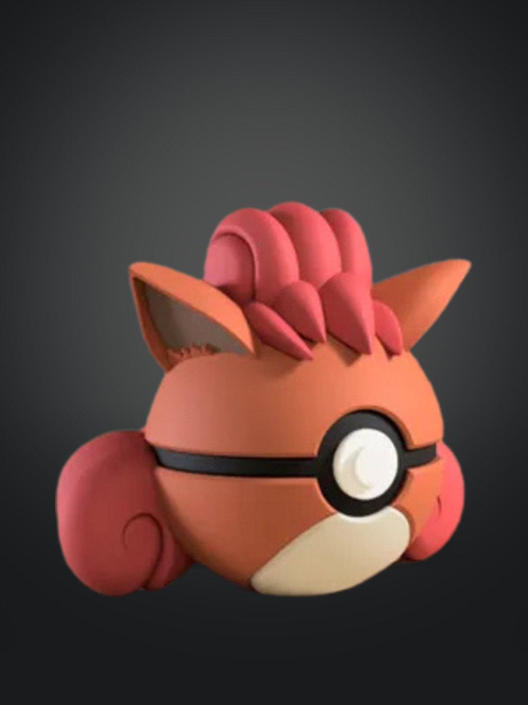 Vista frontal de la pokebola Vulpix
