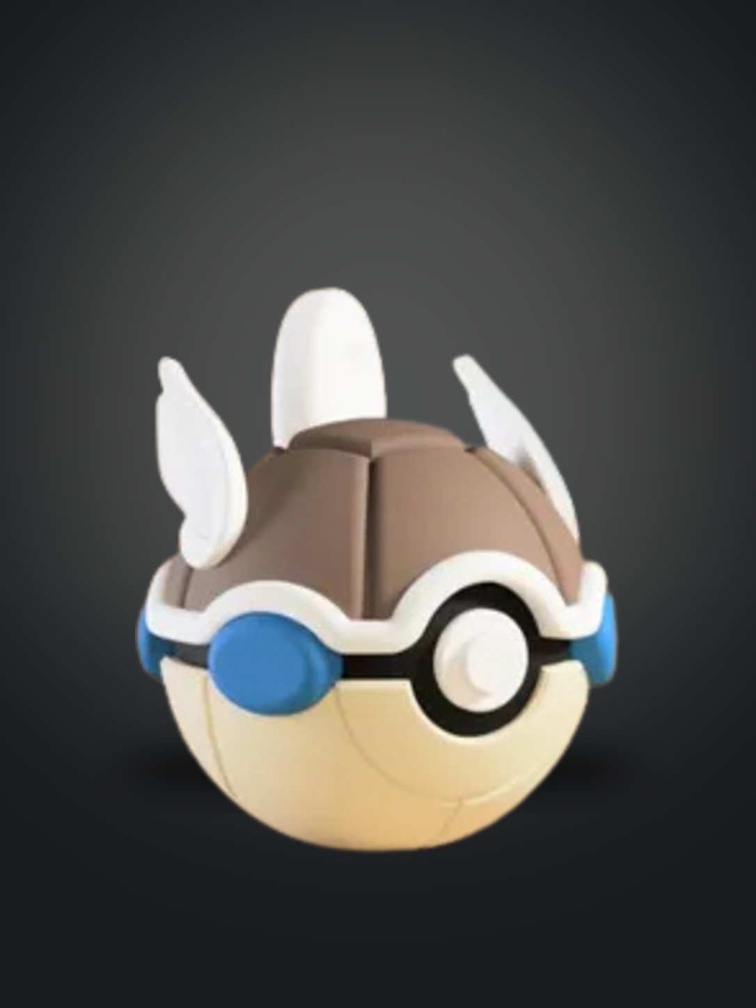 Vista frontal de la pokebola Wartortle