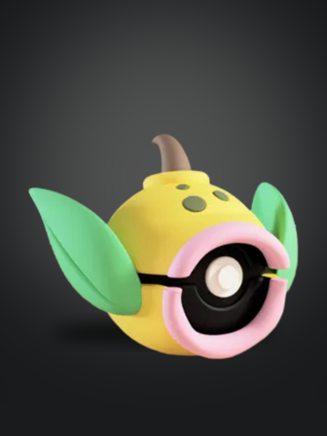 Vista frontal de la pokebola Weepinbell