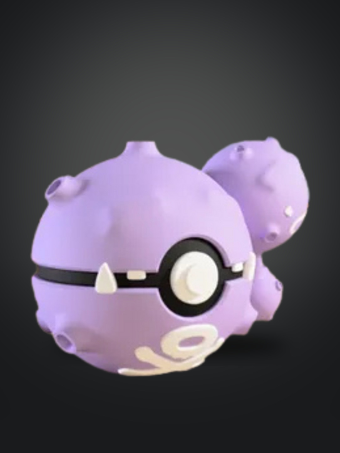 Vista frontal de la pokebola Weezing