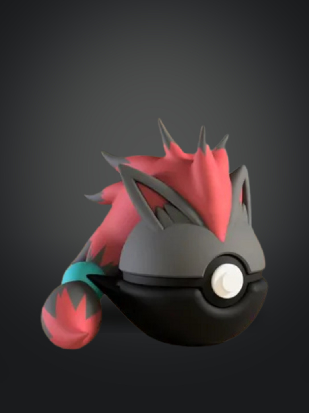 Vista frontal de la pokebola Zoroark
