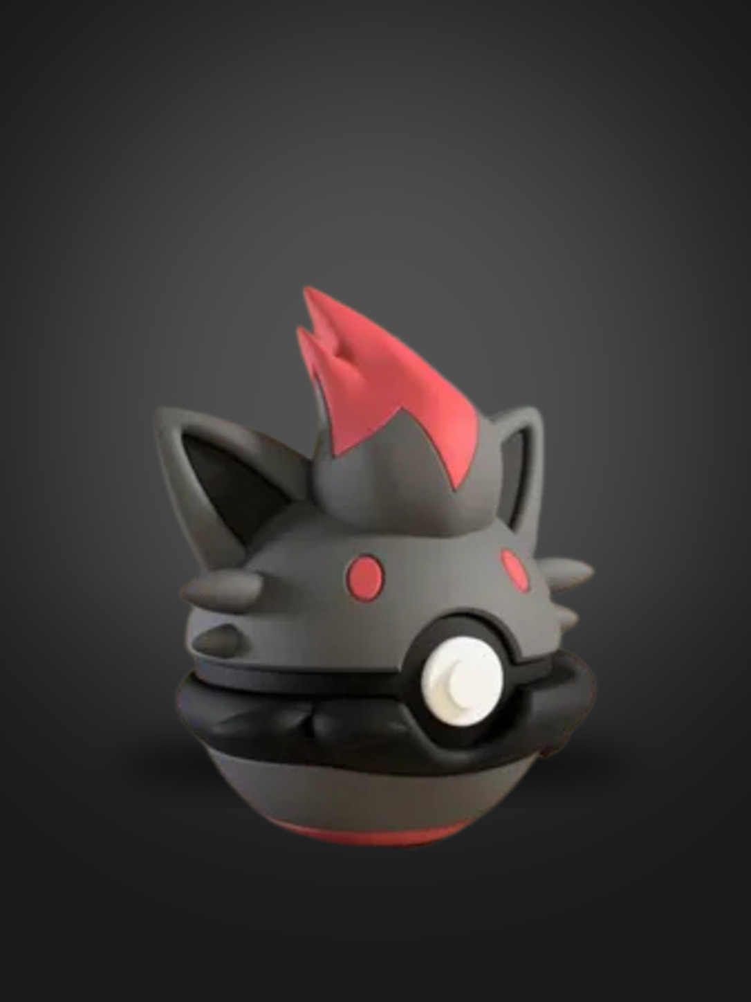 Vista frontal de la pokebola Zorua