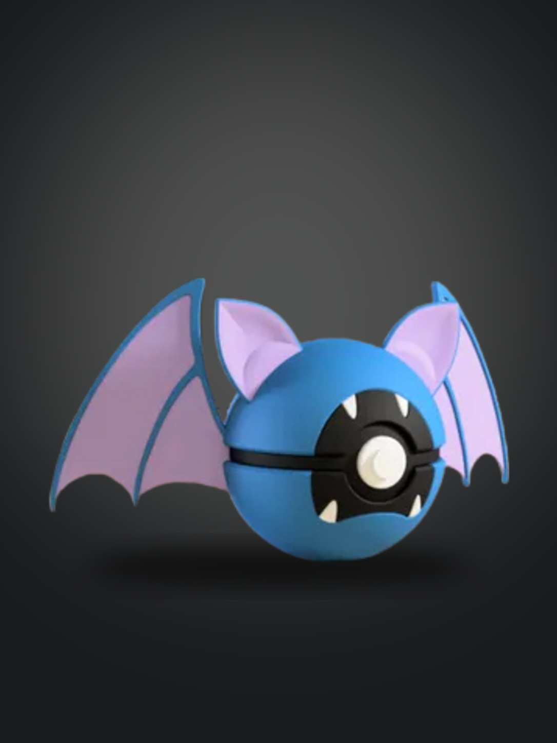 Vista frontal de la pokebola Zubat