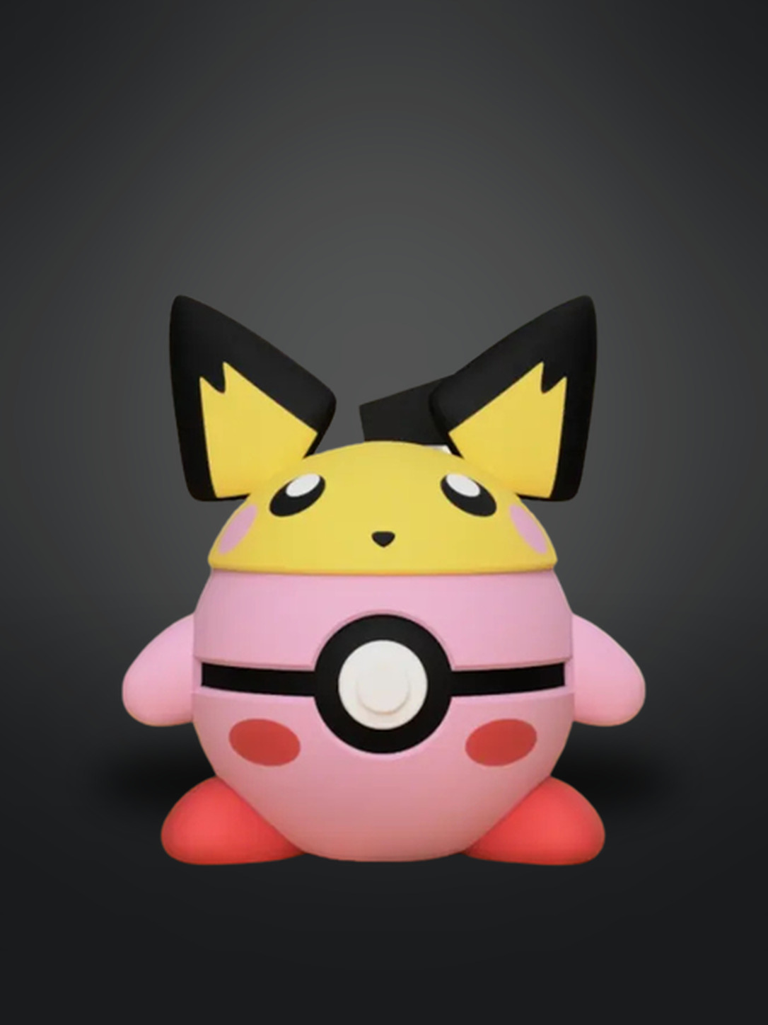 Vista frontal de Kirby Pichu Hat