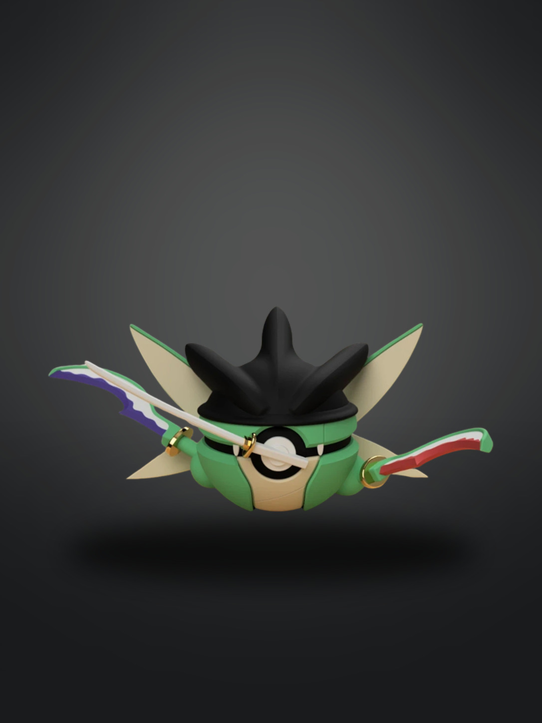 Vista frontal de Roronoa Zoro Scyther